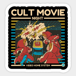 Cult Movie Night Funny Childrens Book Parody Sticker